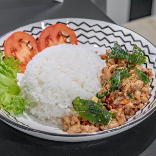ข้าวราดกระเพราหมู